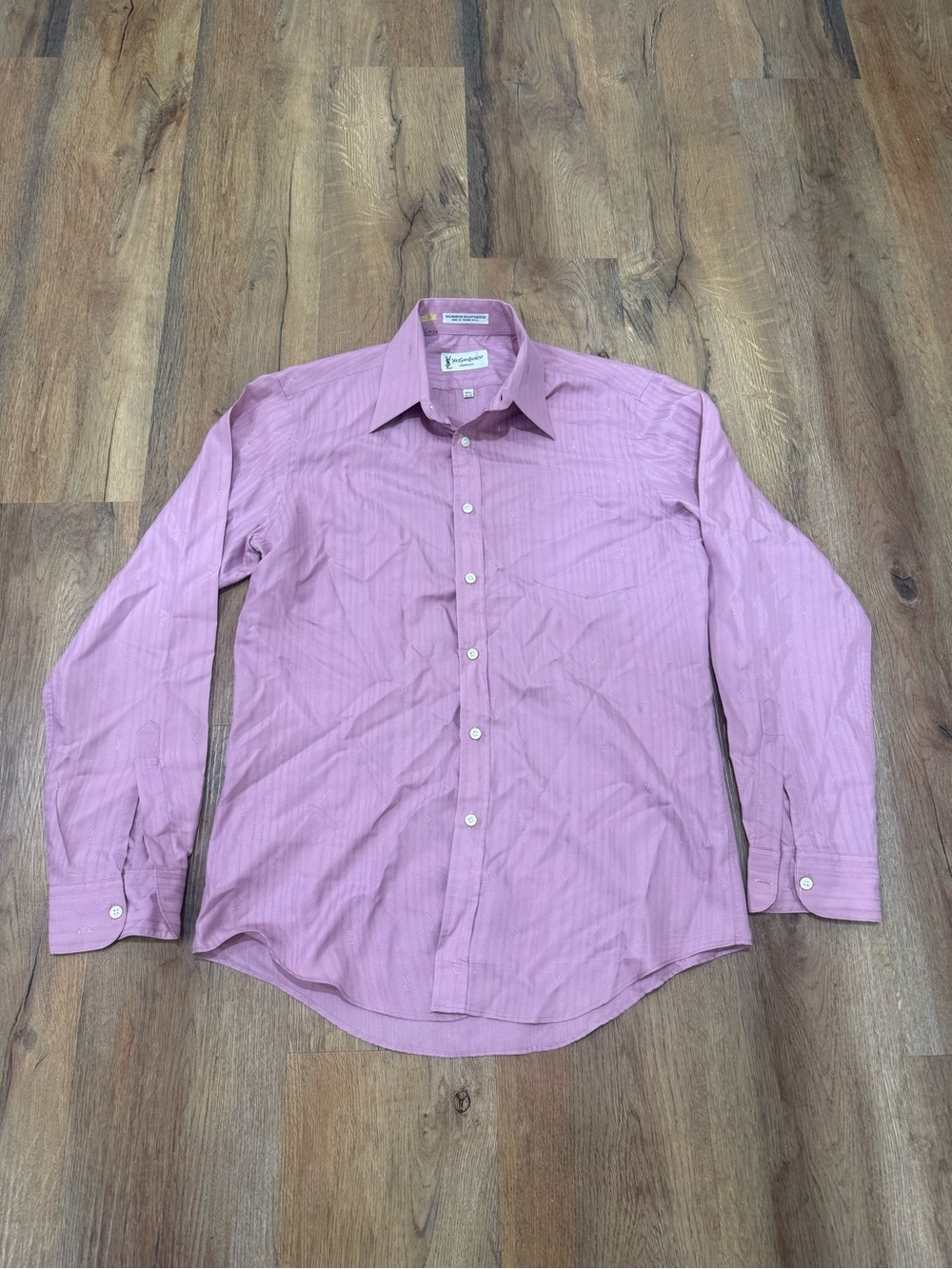 Vintage Yves Saint Laurent Lavender-Pink Long Sleeve Dress Shirt